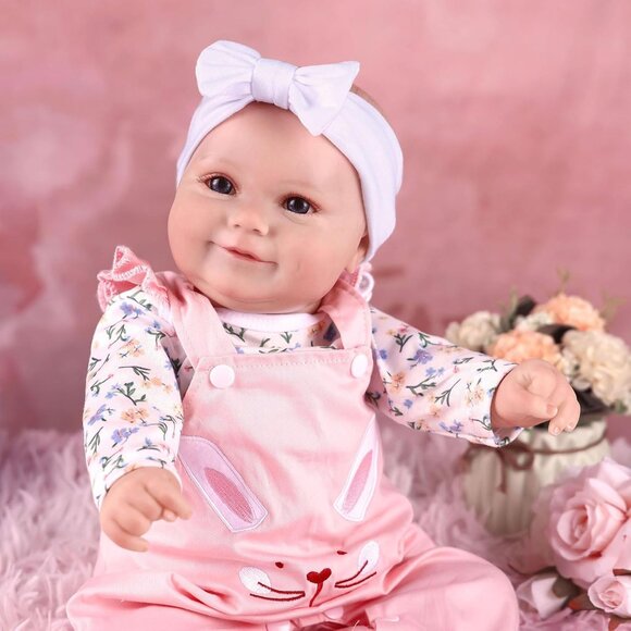 20Inch Realistic Soft Vinyl With Weighted Cloth Body Estella Girl Reborn Baby - Picture 3 of 6